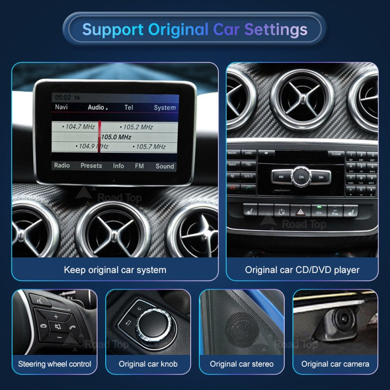 Ecrã 10.25” CarPlay & Android Auto para Mercedes NTG4.5