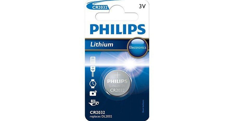 Pilha Philips Litio CR2032, 1 Unidade
