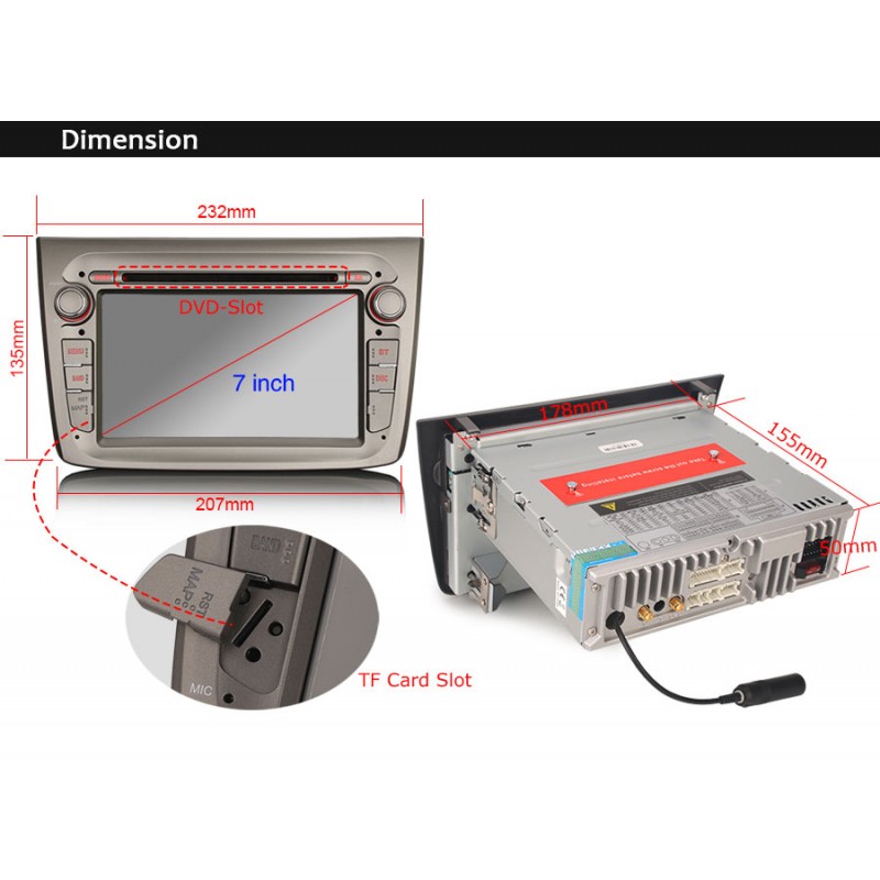 Radio CarPlay Android Auto Bluetooth USB Alfa Romeo Mito