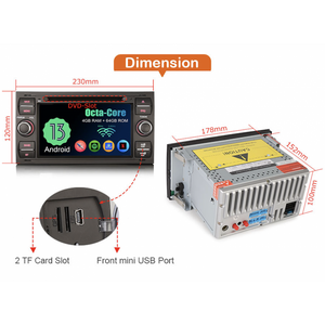 Radio CarPlay Android Auto Bluetooth USB Ford Fiesta Focus Fusion Galaxy Kuga Transit