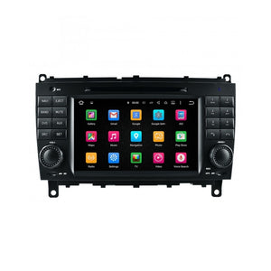 Rádio Android 13 para Mercedes CLK C209 / A209 CarPlay & Android Auto | 7” Tátil | GPS | Wi-Fi | Plug & Play