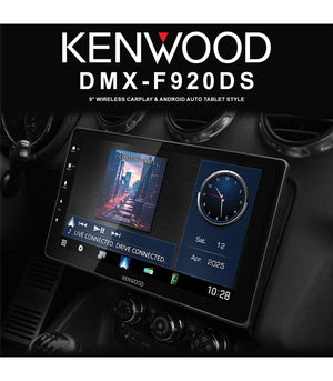 Kenwood DMX-F920DS – Ecrã Flutuante HD 9" com CarPlay/Android Auto (Wireless e Cabo) + DAB+