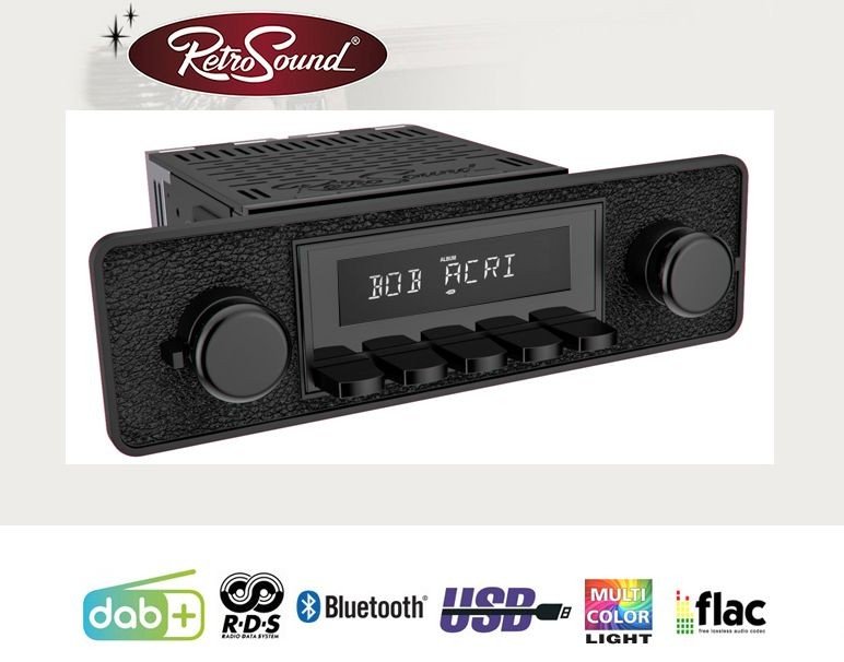 Radio Retrosound "Motor-2DAB" Design "Black" RDS USB Bluetooth