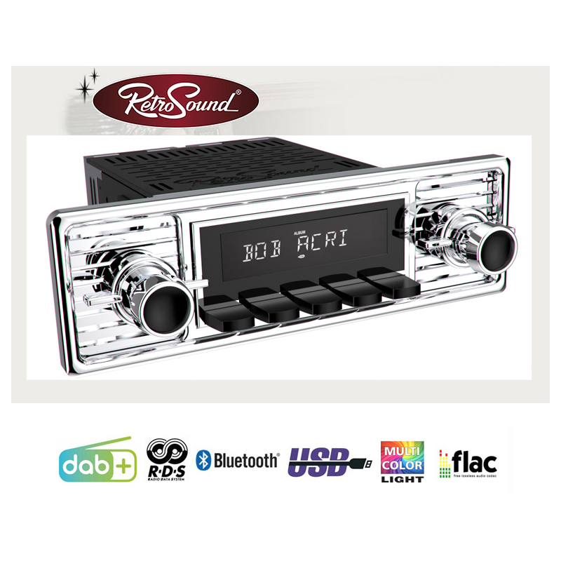 Radio Retrosound "Motor-6DAB" Design "Gullwing" RDS USB Bluetooth