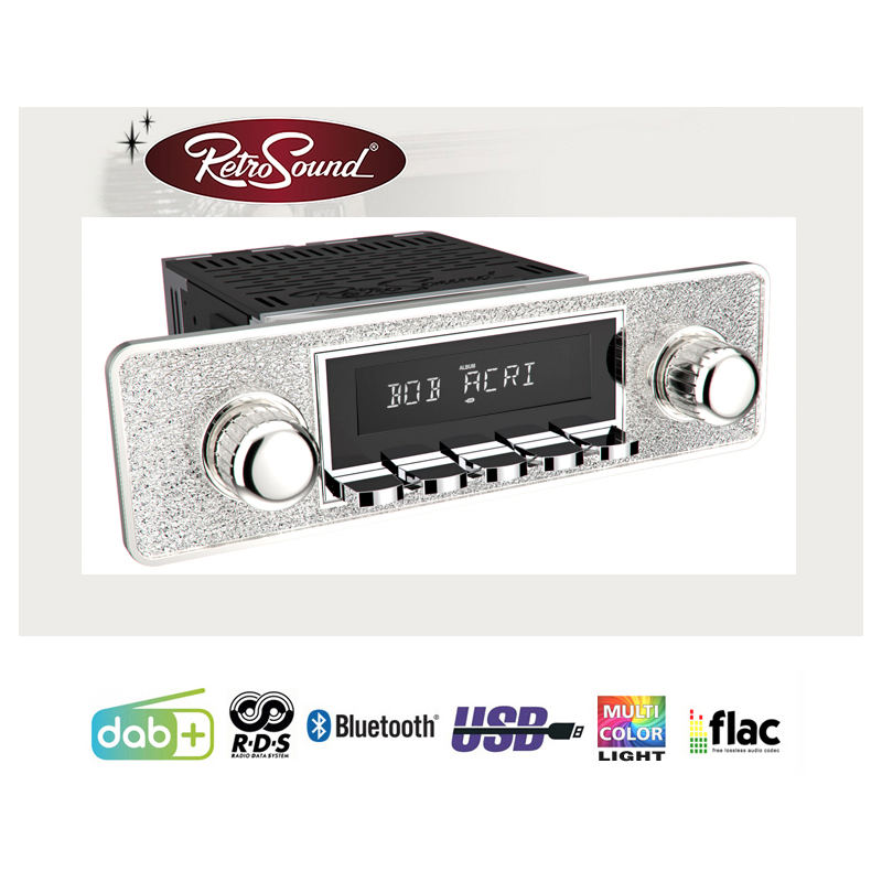 Radio Retrosound "Motor-6DAB" Design "Silver" RDS USB Bluetooth