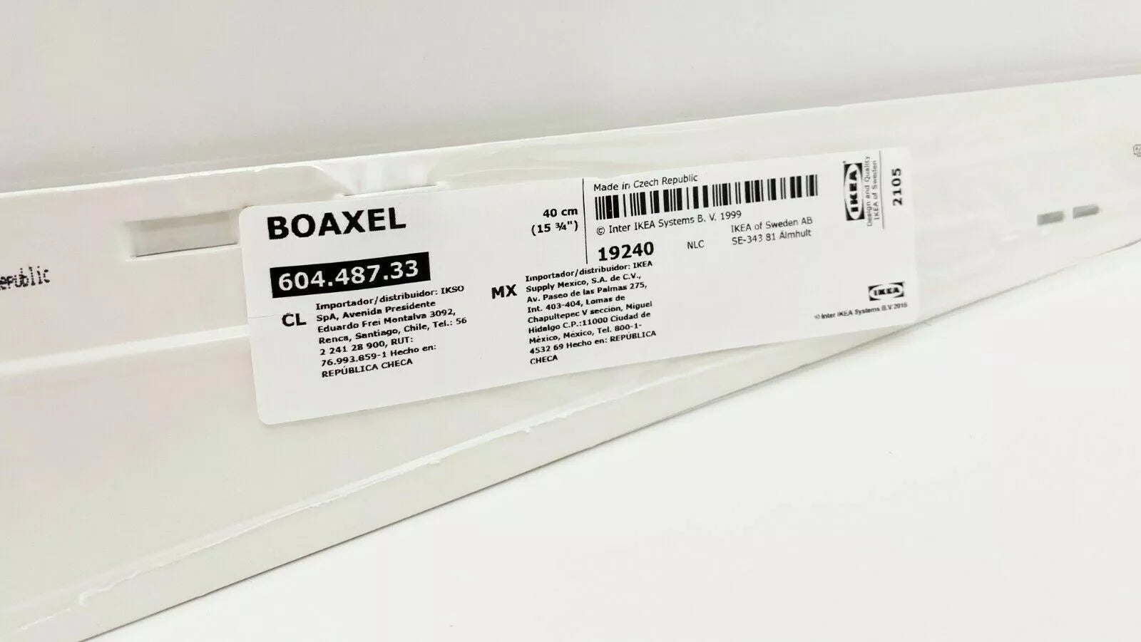 BOAXEL Suporte, branco, 40 cm