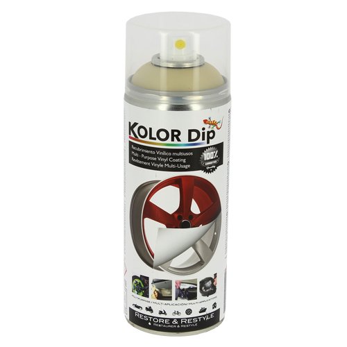 Tinta spray para revestimento vinílico Kolor Dip 400ml - Ouro pérola
