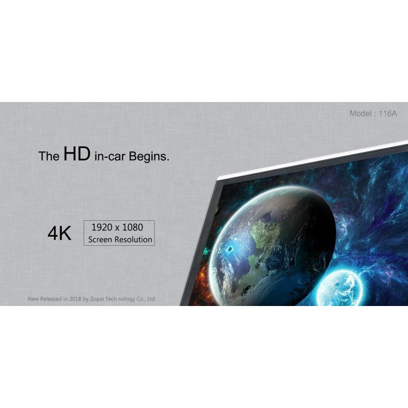 Tablet Monitor Traseiro Android 11.6" (Par) – USB, Wi-Fi, Miracast, AirPlay