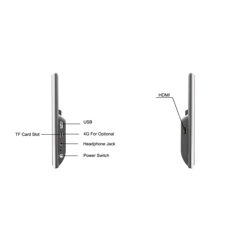 Tablet Monitor Traseiro Android 11.6" (Par) – USB, Wi-Fi, Miracast, AirPlay