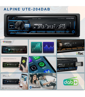 Autorrádio ALPINE UTE-204DAB