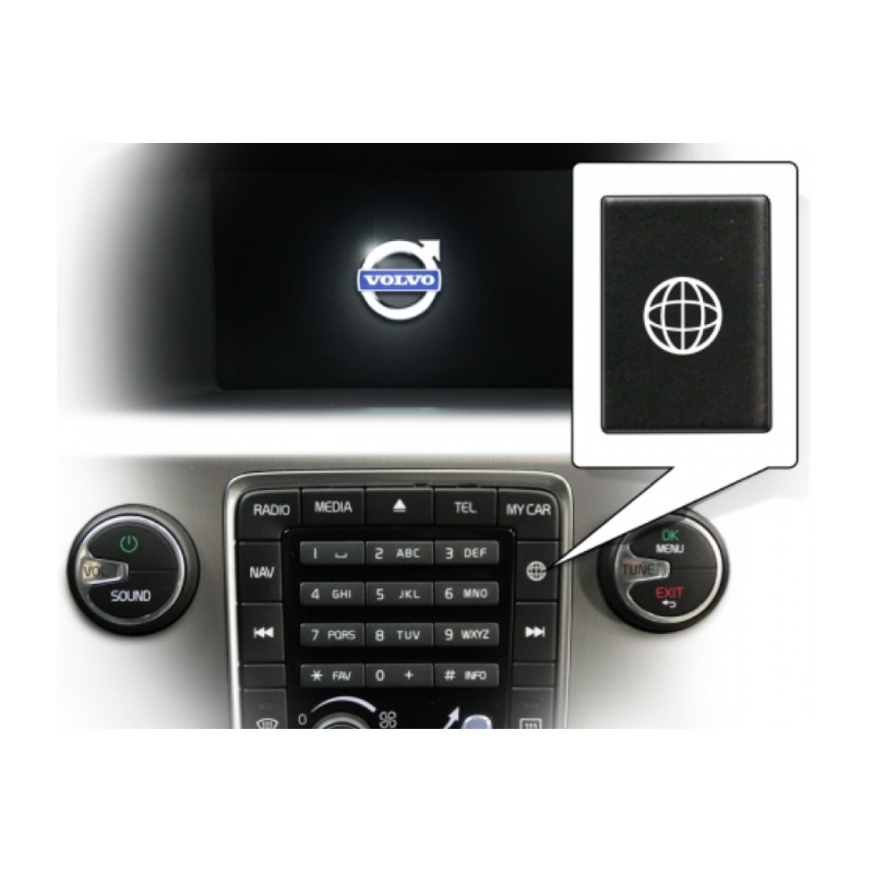 Wireless CarPlay Android Auto Volvo Sensus Connect 7" Internet